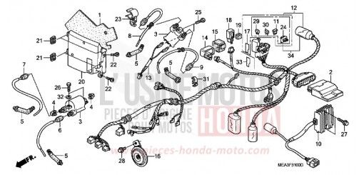 FAISCEAU DES FILS VTX1300S3 de 2003